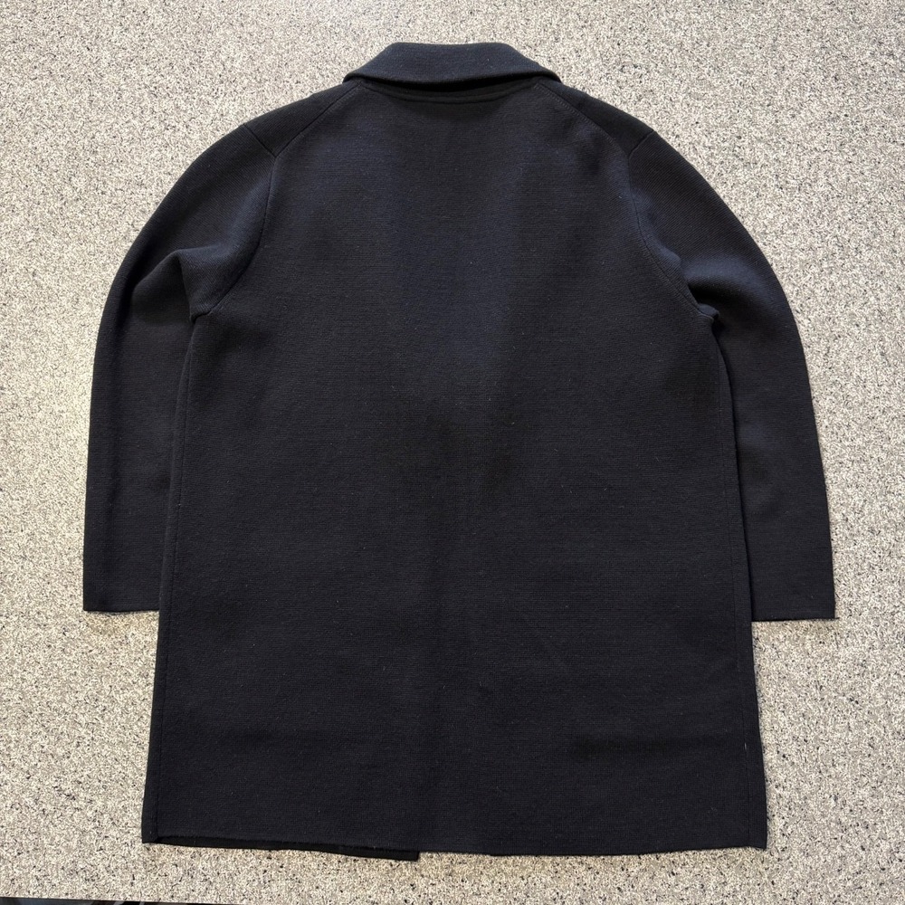 J Crew Sophie Sweater Blazer Women M Merino Wool Blend Black Open Front - Picture 7 of 7